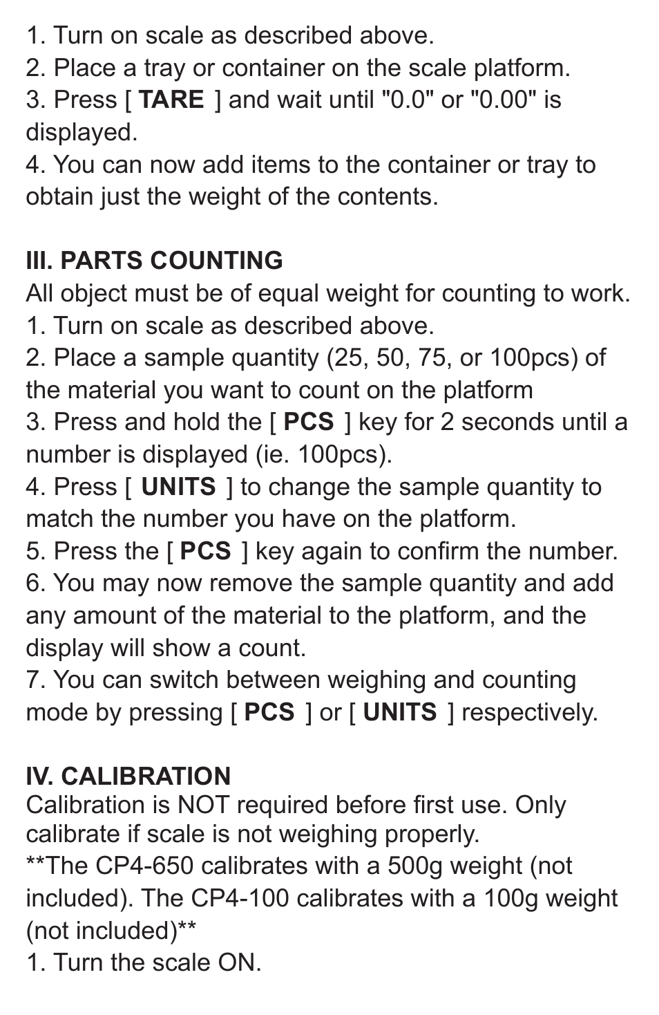 American Weigh Scales (AWS) CP4-650 User Manual | Page 4 / 6