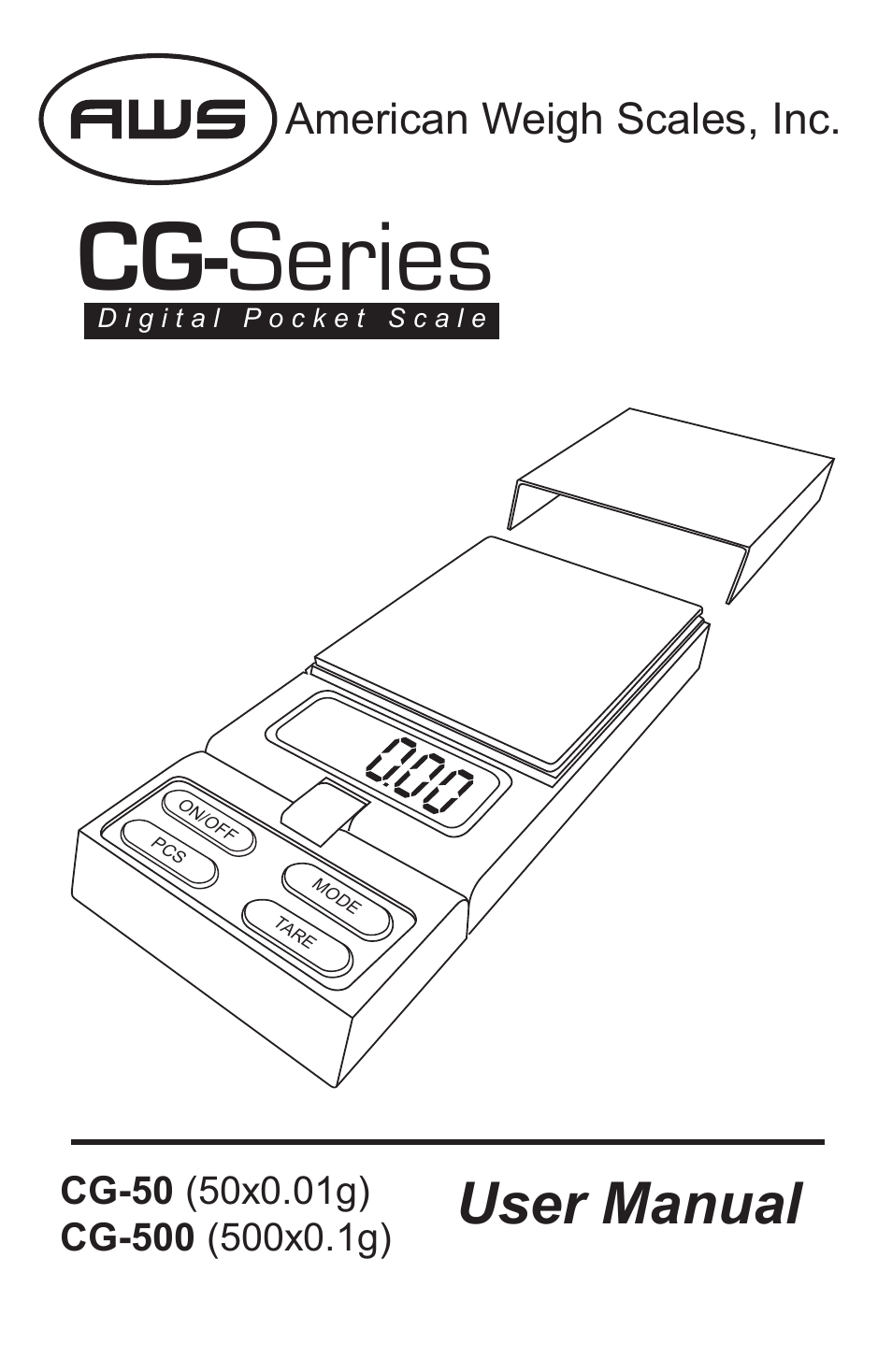 American Weigh Scales (AWS) CG-500 User Manual | 6 pages