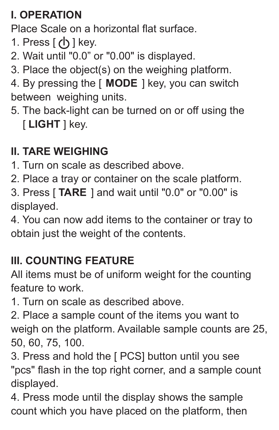 American Weigh Scales (AWS) CG2-500 User Manual | Page 3 / 5