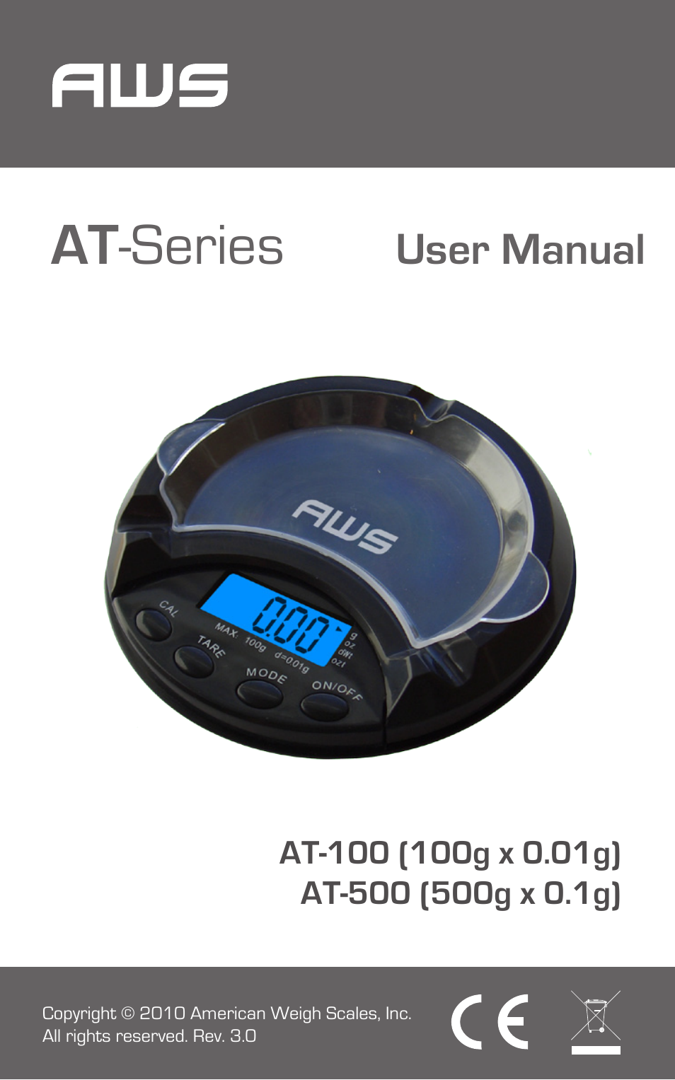 American Weigh Scales (AWS) AT-500 User Manual | 7 pages