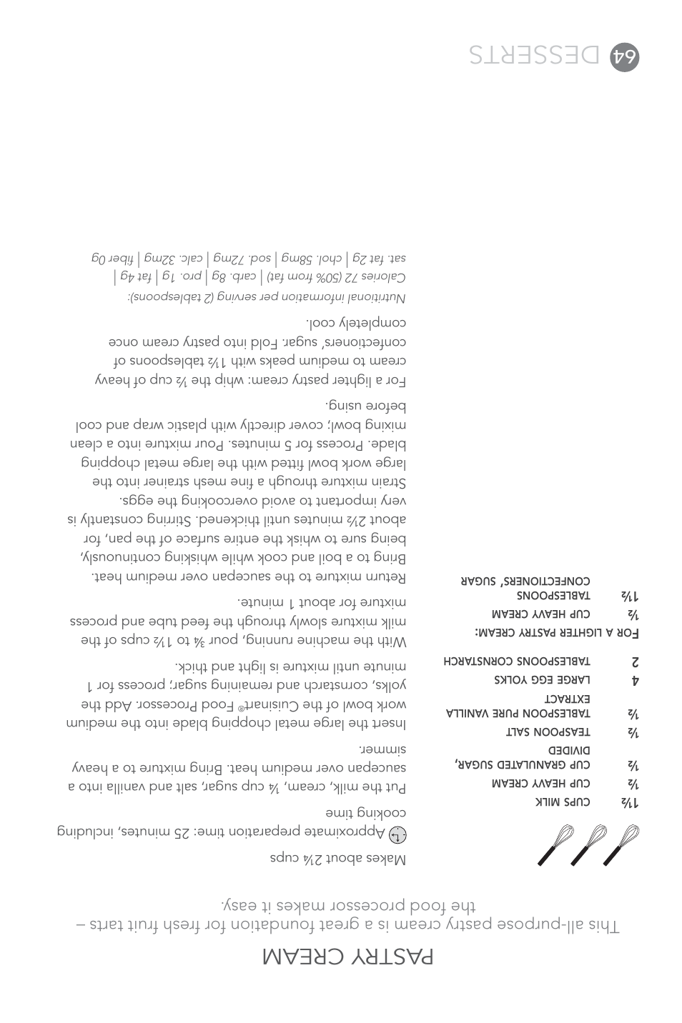 Desserts, Pastr y cream | Cuisinart FP-14 User Manual | Page 29 / 93