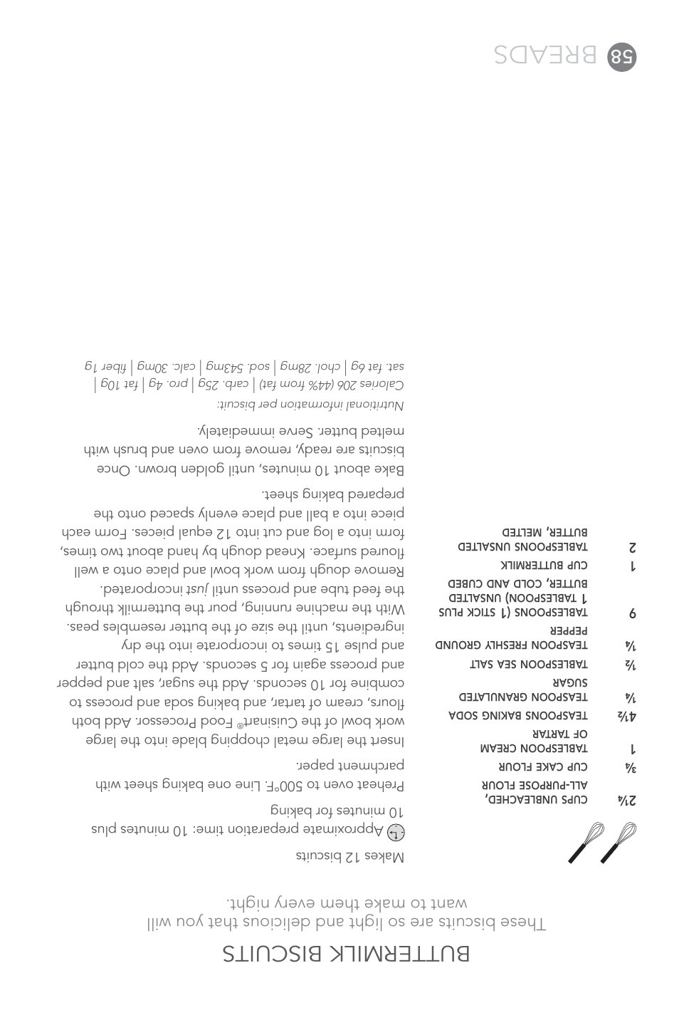 Breads, Buttermilk biscuits | Cuisinart FP-14 User Manual | Page 35 / 93