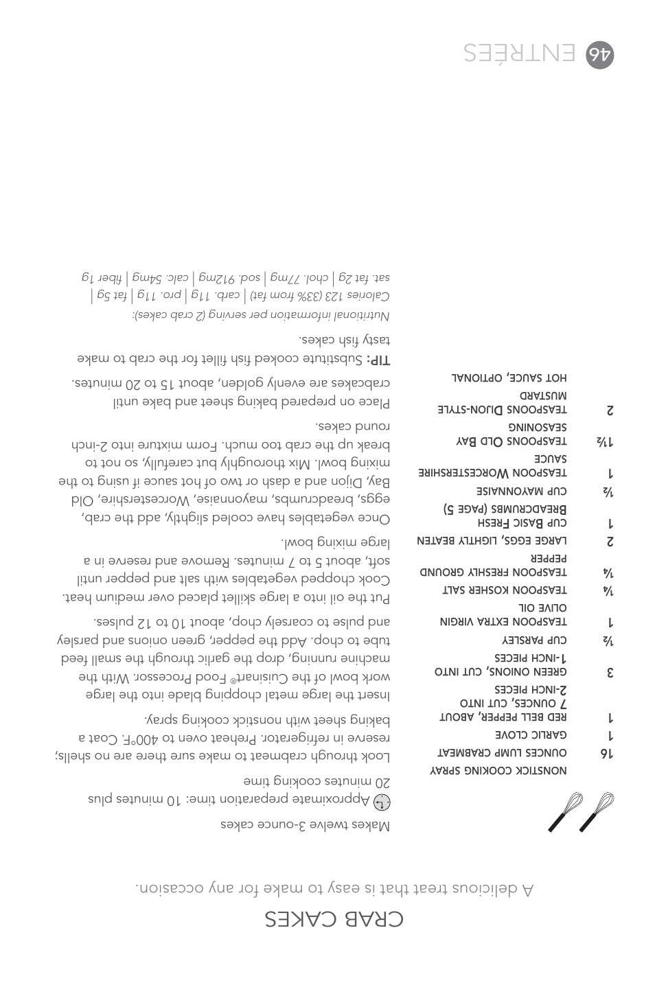 Entrées, Crab cakes | Cuisinart FP-14 User Manual | Page 47 / 93