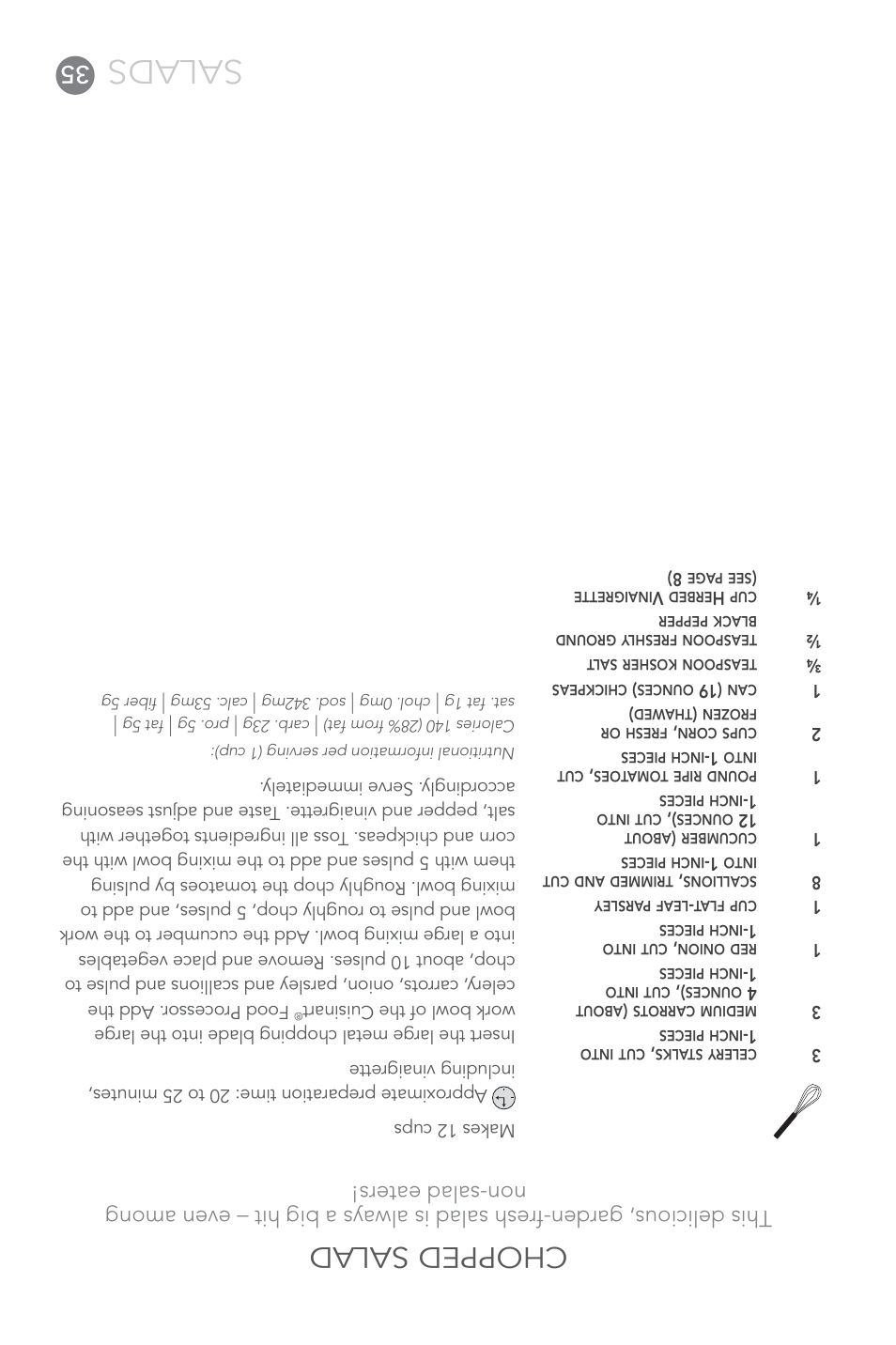 Salads, Chopped salad | Cuisinart FP-14 User Manual | Page 58 / 93