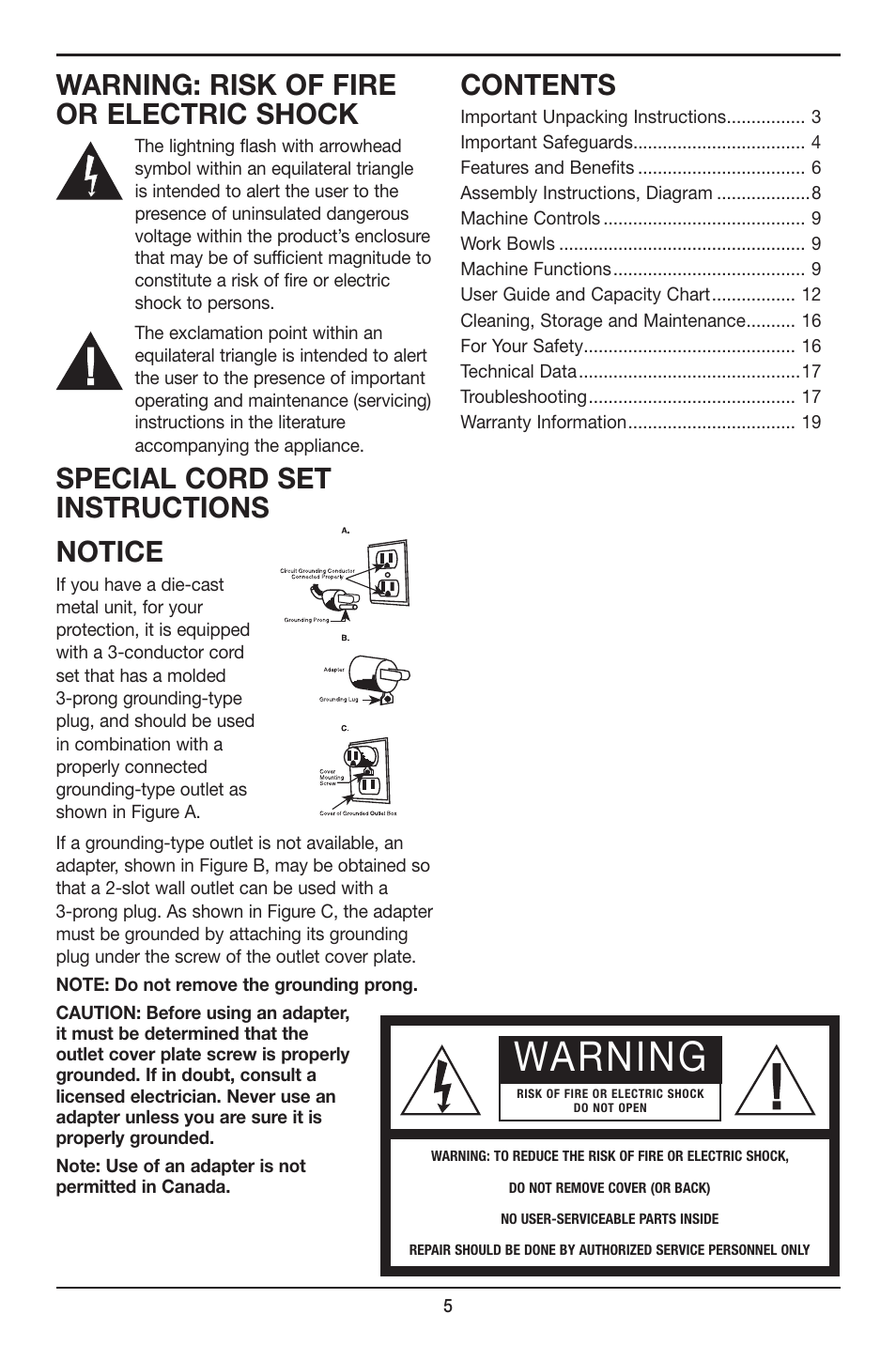 Cuisinart FP-14 User Manual | Page 6 / 93