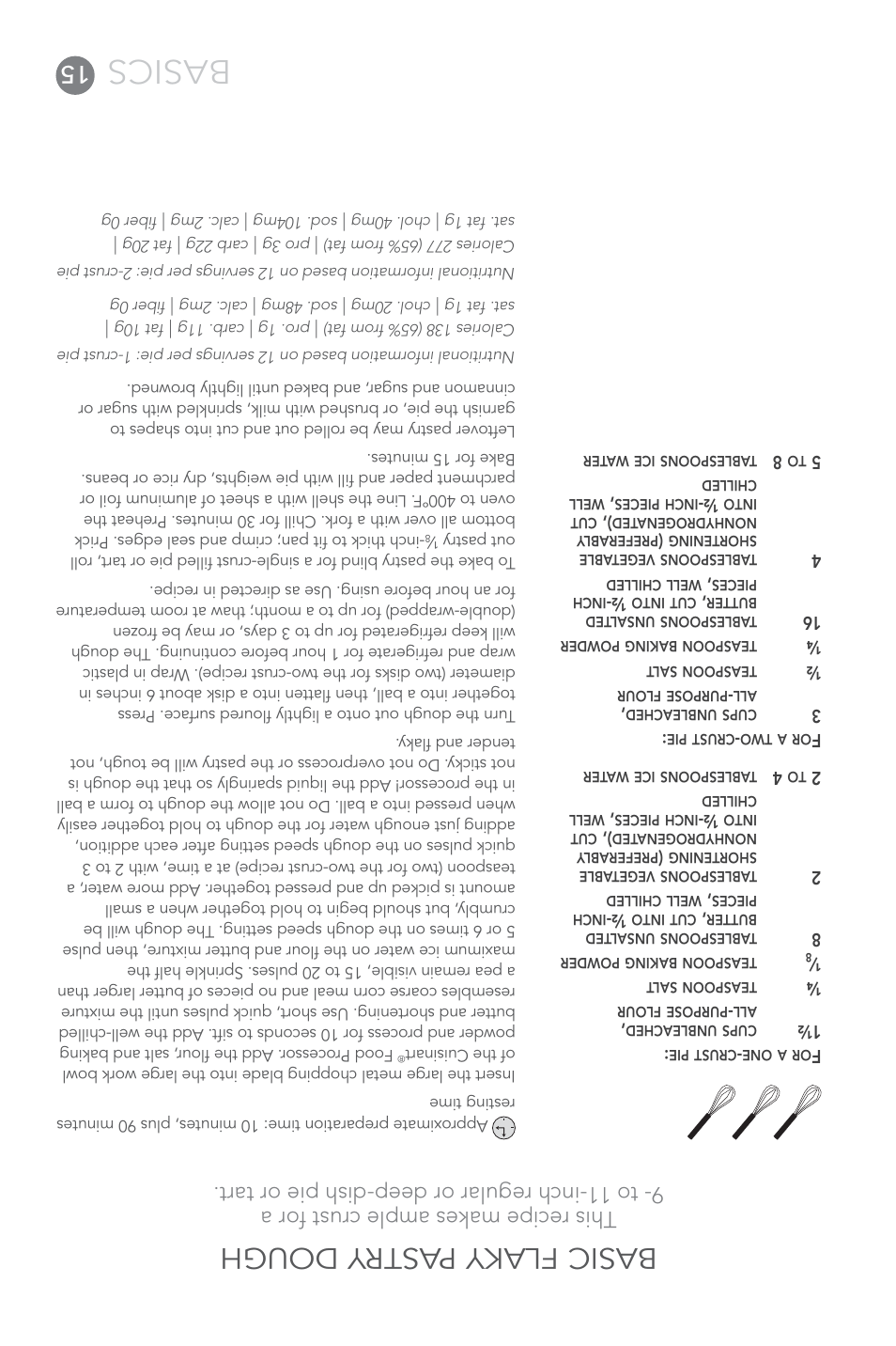 Basics, Basic flaky pastr y dough | Cuisinart FP-14 User Manual | Page 78 / 93