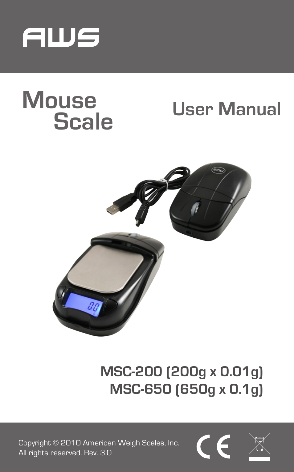 American Weigh Scales (AWS) MSC-650 User Manual | 7 pages