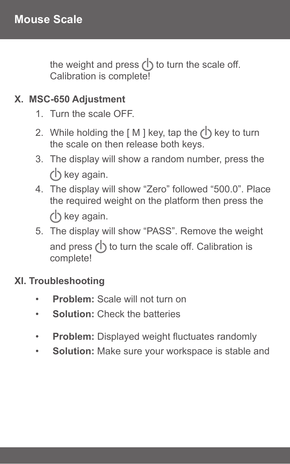 American Weigh Scales (AWS) MSC-650 User Manual | Page 6 / 7