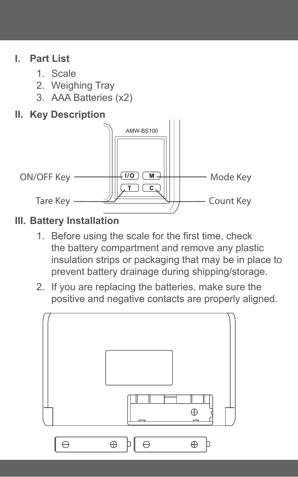 American Weigh Scales (AWS) BS-250 User Manual | Page 3 / 7