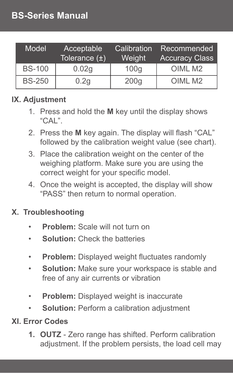 American Weigh Scales (AWS) BS-250 User Manual | Page 6 / 7