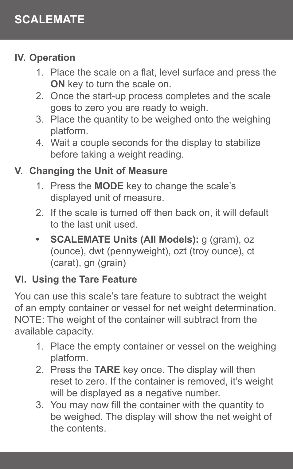 American Weigh Scales (AWS) SM-500 User Manual | Page 4 / 7
