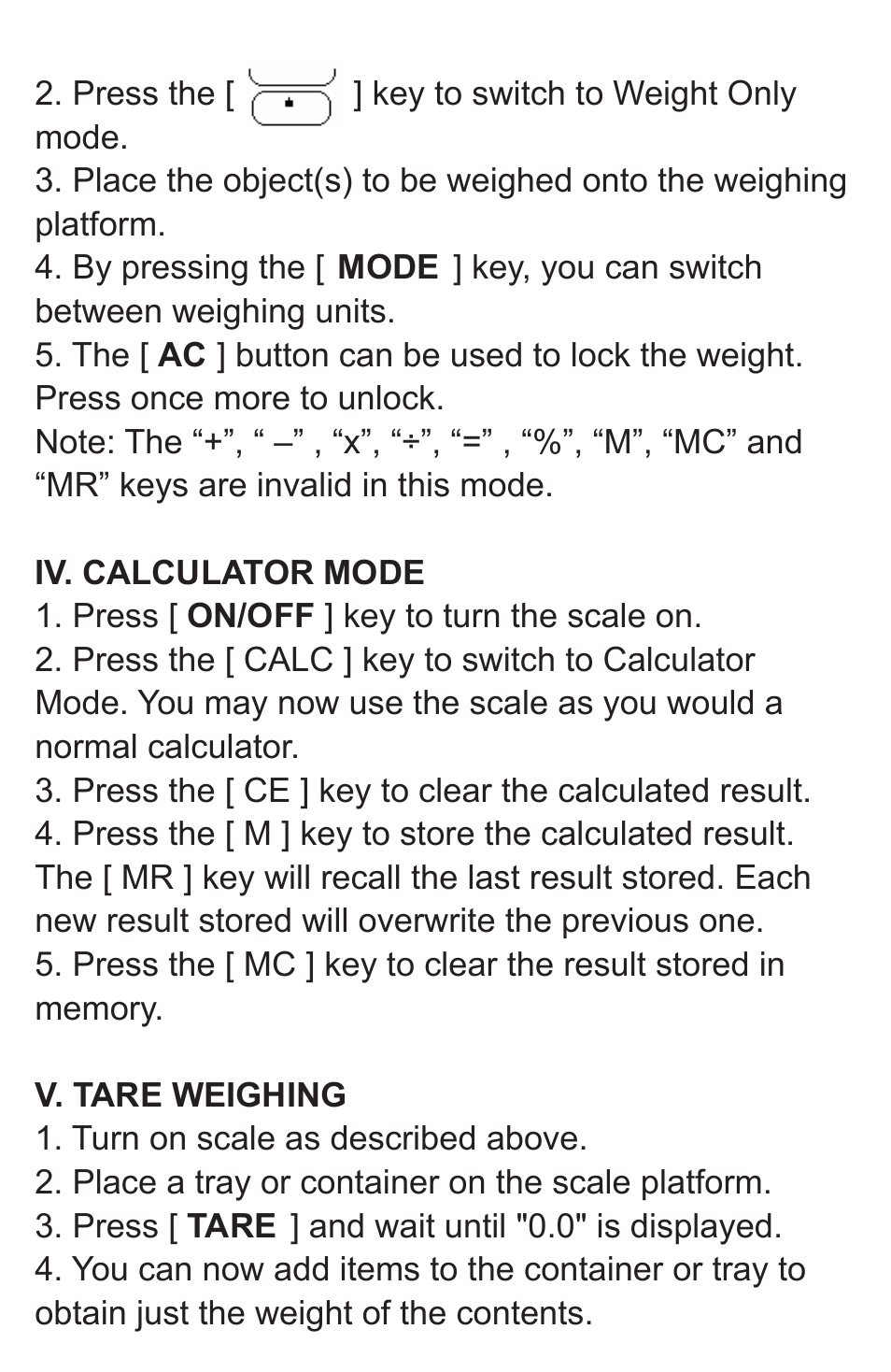 American Weigh Scales (AWS) CQ-350 User Manual | Page 4 / 6