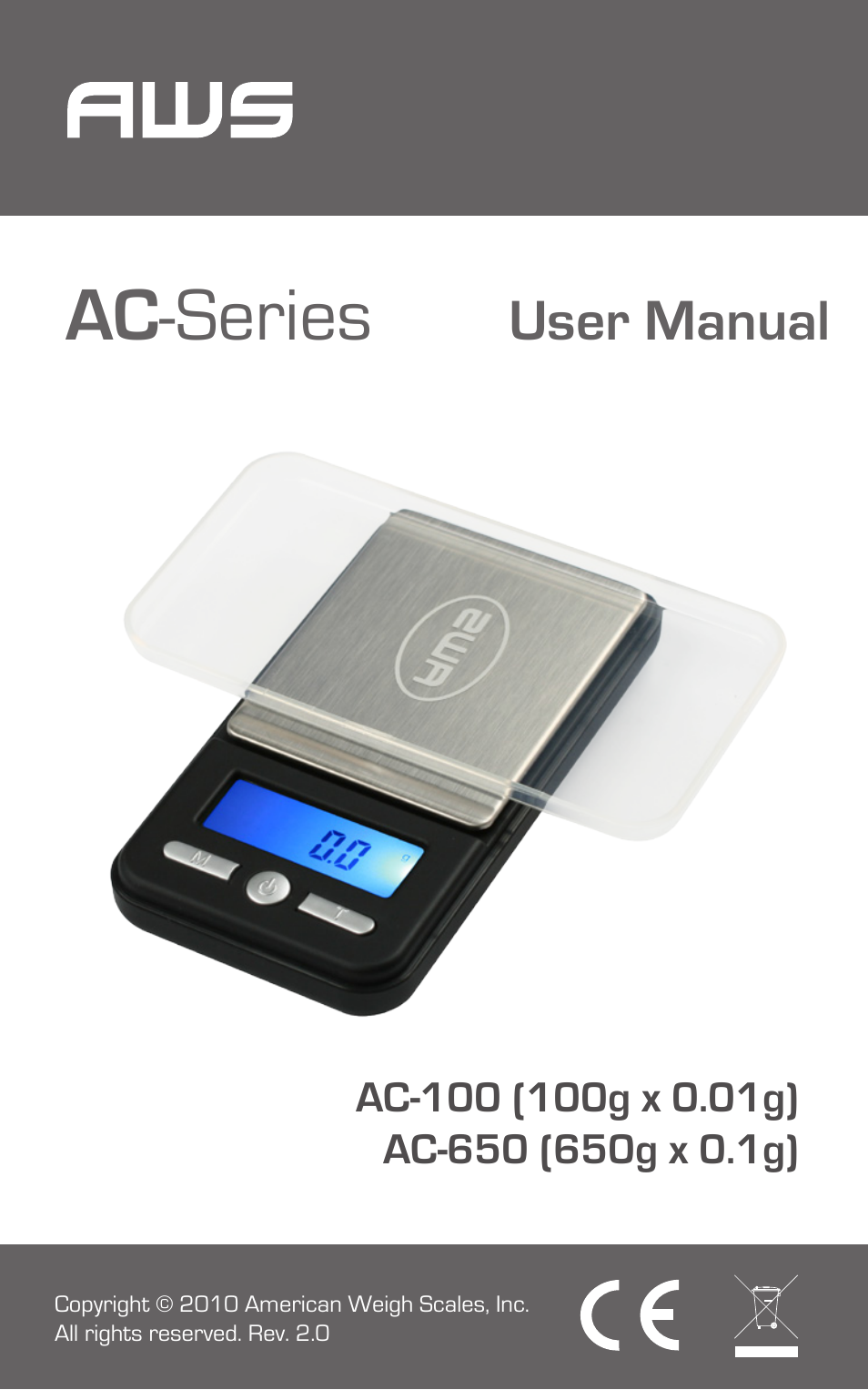 American Weigh Scales (AWS) AC-650 User Manual | 7 pages