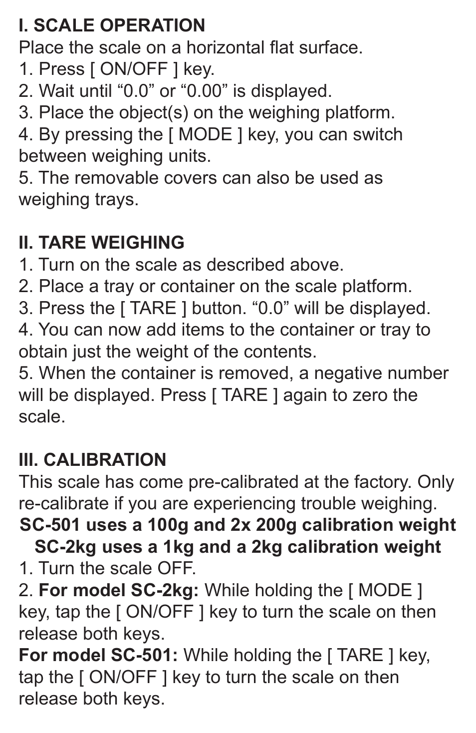 American Weigh Scales (AWS) SC-2KG User Manual | Page 3 / 5