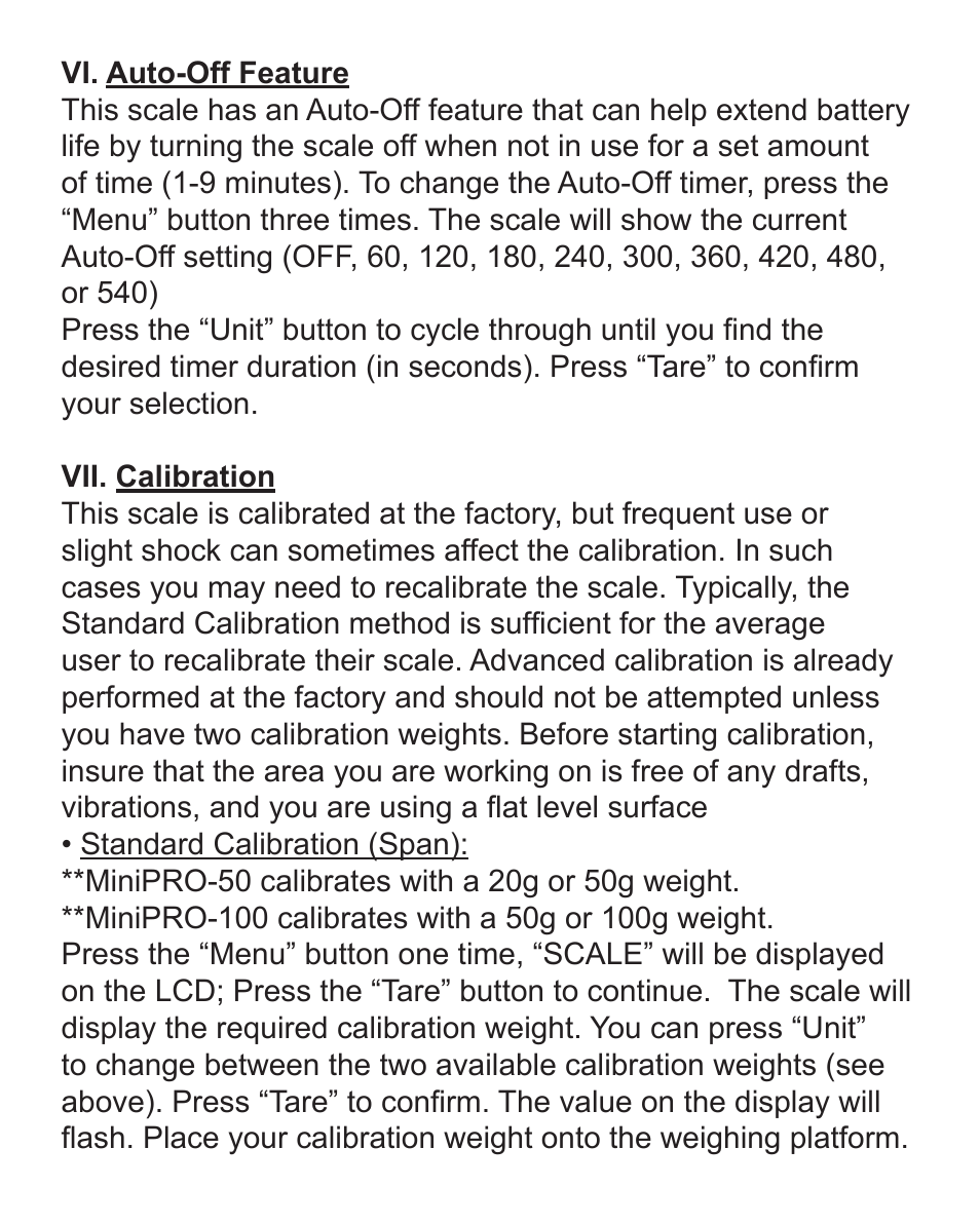 American Weigh Scales (AWS) Mini-Pro-50 User Manual | Page 5 / 6