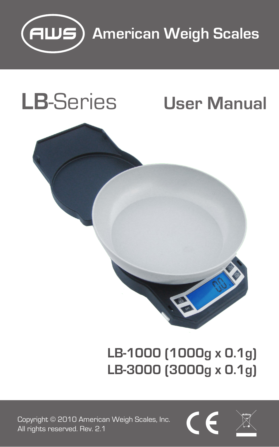 American Weigh Scales (AWS) LB-1000 User Manual | 7 pages