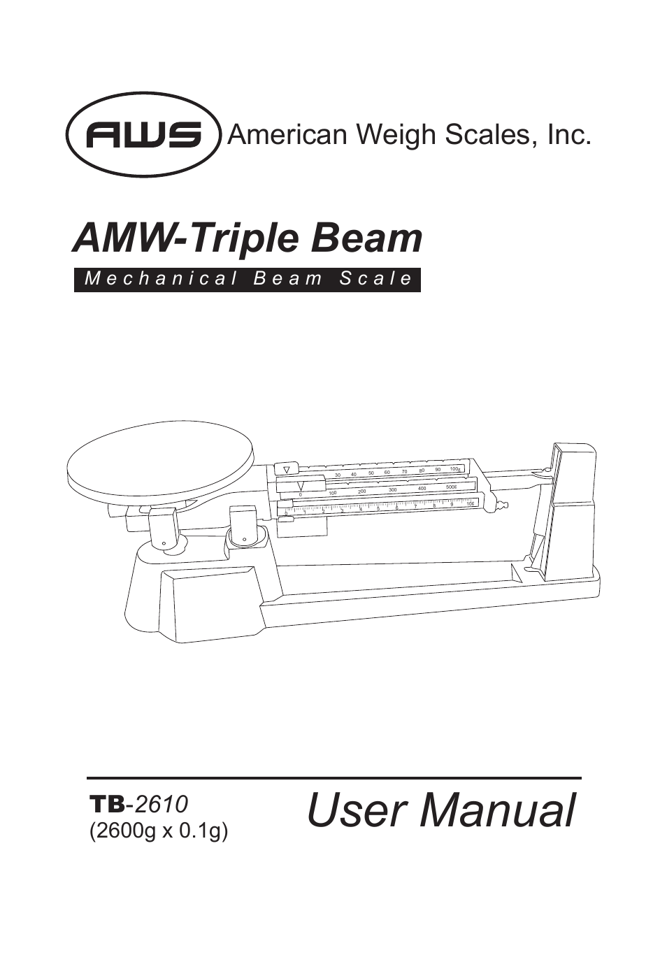 American Weigh Scales (AWS) TB-2610 User Manual | 5 pages