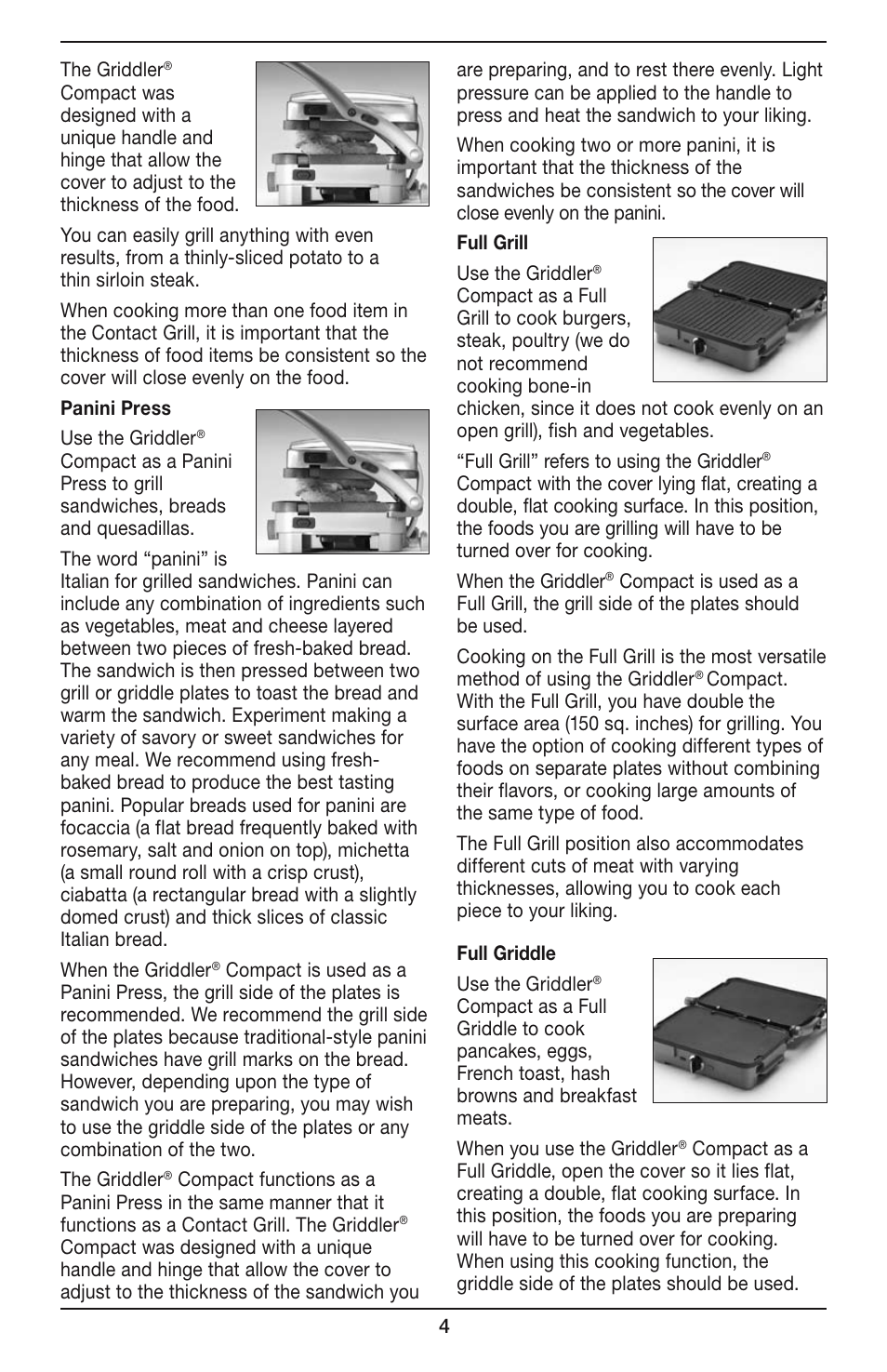 Cuisinart COMPACT GR-35 User Manual | Page 4 / 23