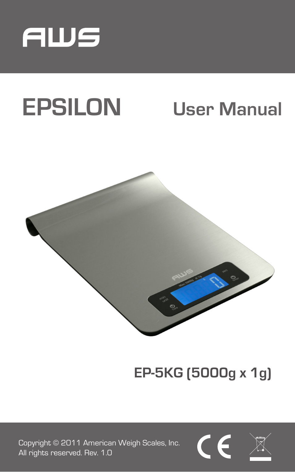 American Weigh Scales (AWS) EPSILON User Manual | 6 pages