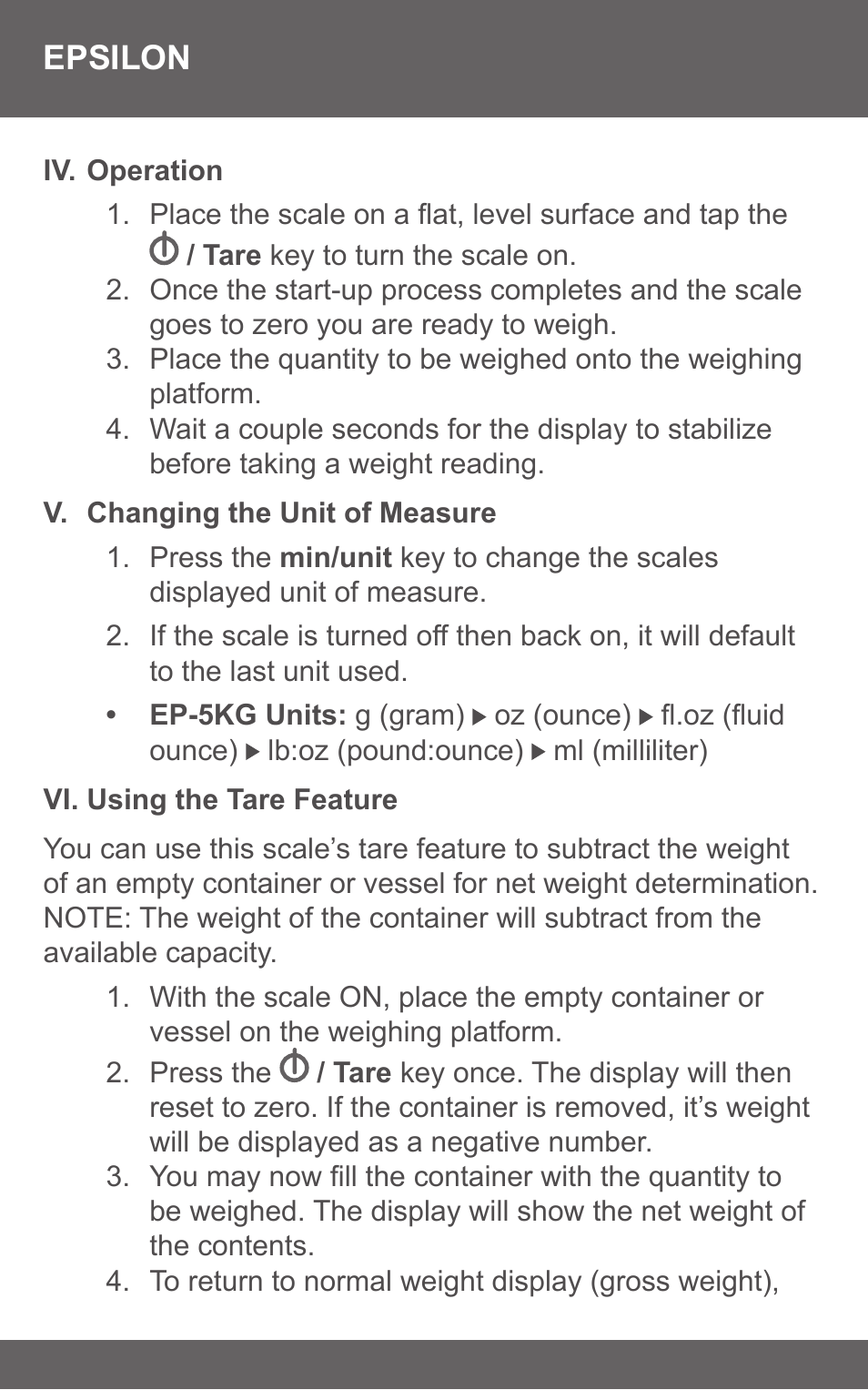 American Weigh Scales (AWS) EPSILON User Manual | Page 4 / 6