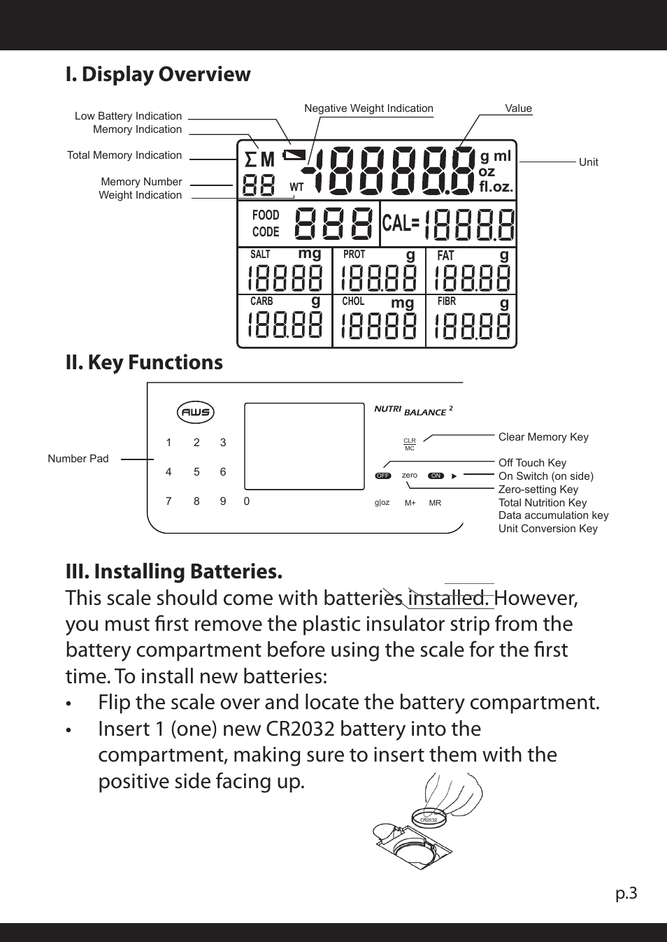American Weigh Scales (AWS) NB2-5000 User Manual | Page 3 / 22