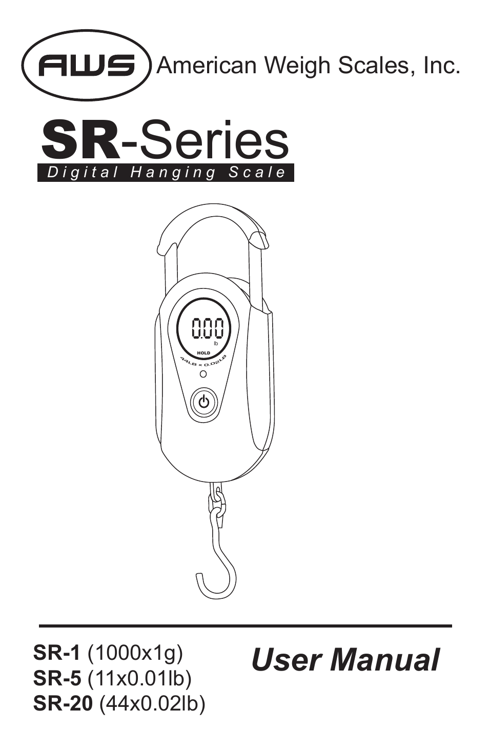 American Weigh Scales (AWS) SR-1KG User Manual | 5 pages