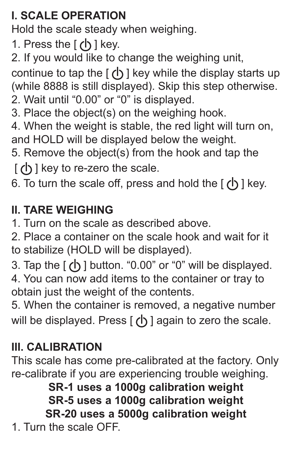 American Weigh Scales (AWS) SR-1KG User Manual | Page 3 / 5