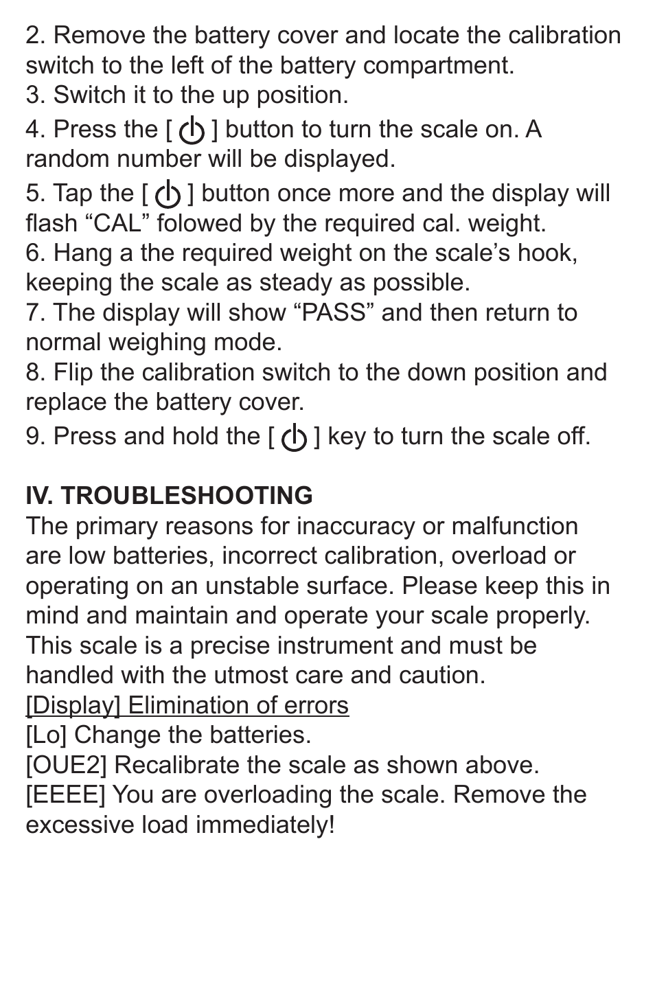 American Weigh Scales (AWS) SR-1KG User Manual | Page 4 / 5