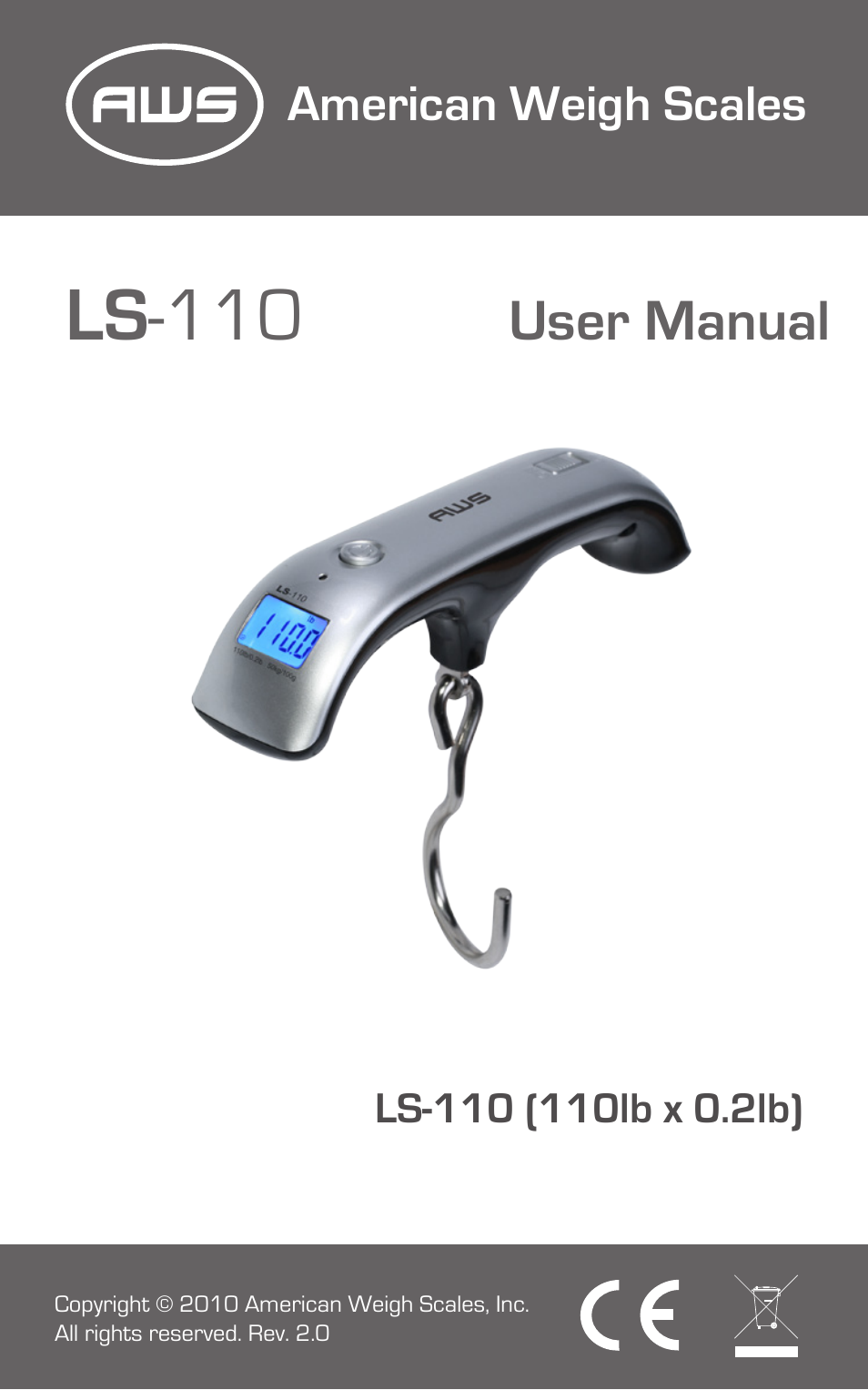 American Weigh Scales (AWS) LS-110 User Manual | 7 pages