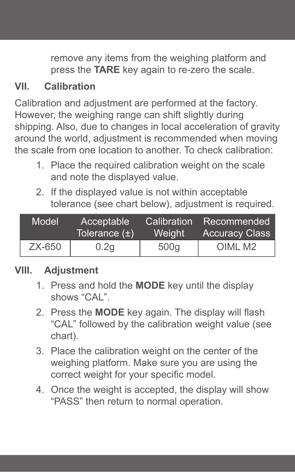 American Weigh Scales (AWS) ZX-650 User Manual | Page 5 / 7