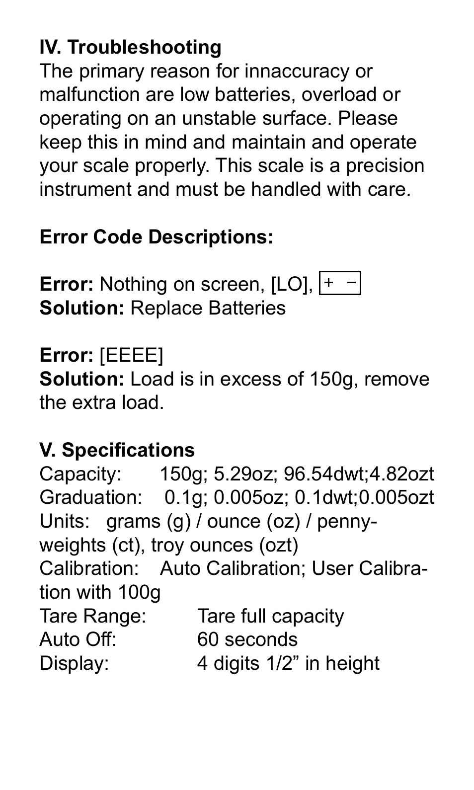 American Weigh Scales (AWS) AMW-155 User Manual | Page 4 / 4