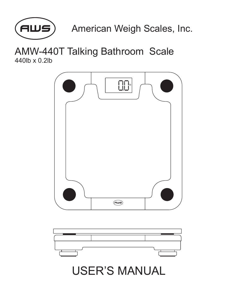 American Weigh Scales (AWS) AMW-440T User Manual | 4 pages