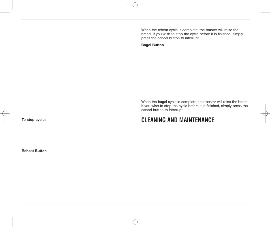 Cleaning and maintenance | Cuisinart CPT-180 User Manual | Page 5 / 8