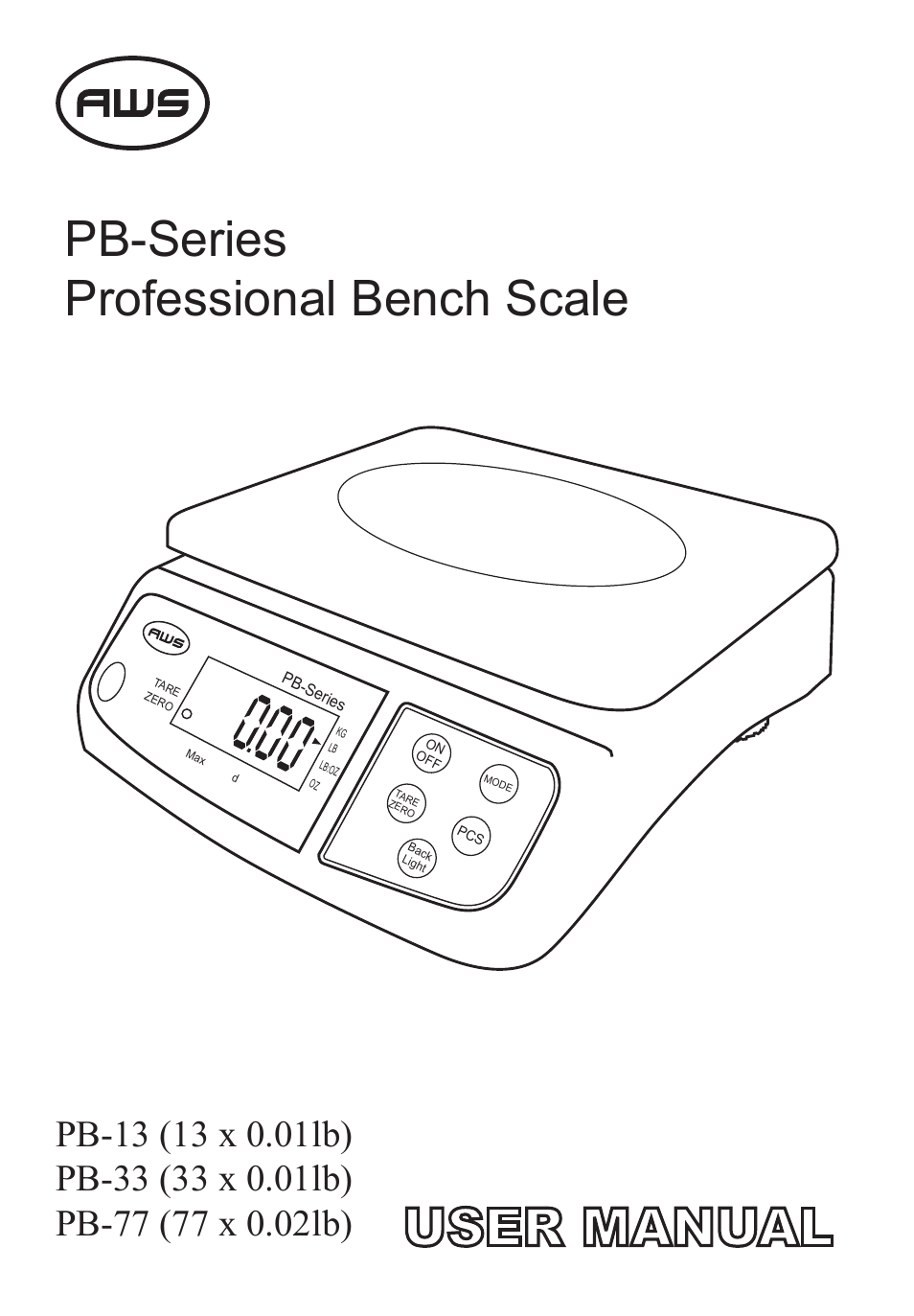 American Weigh Scales (AWS) PB-77 User Manual | 4 pages