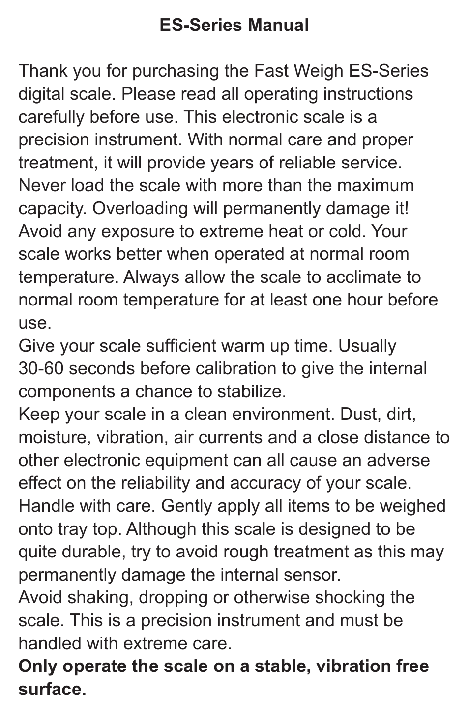 American Weigh Scales (AWS) ES-500 User Manual | Page 2 / 5