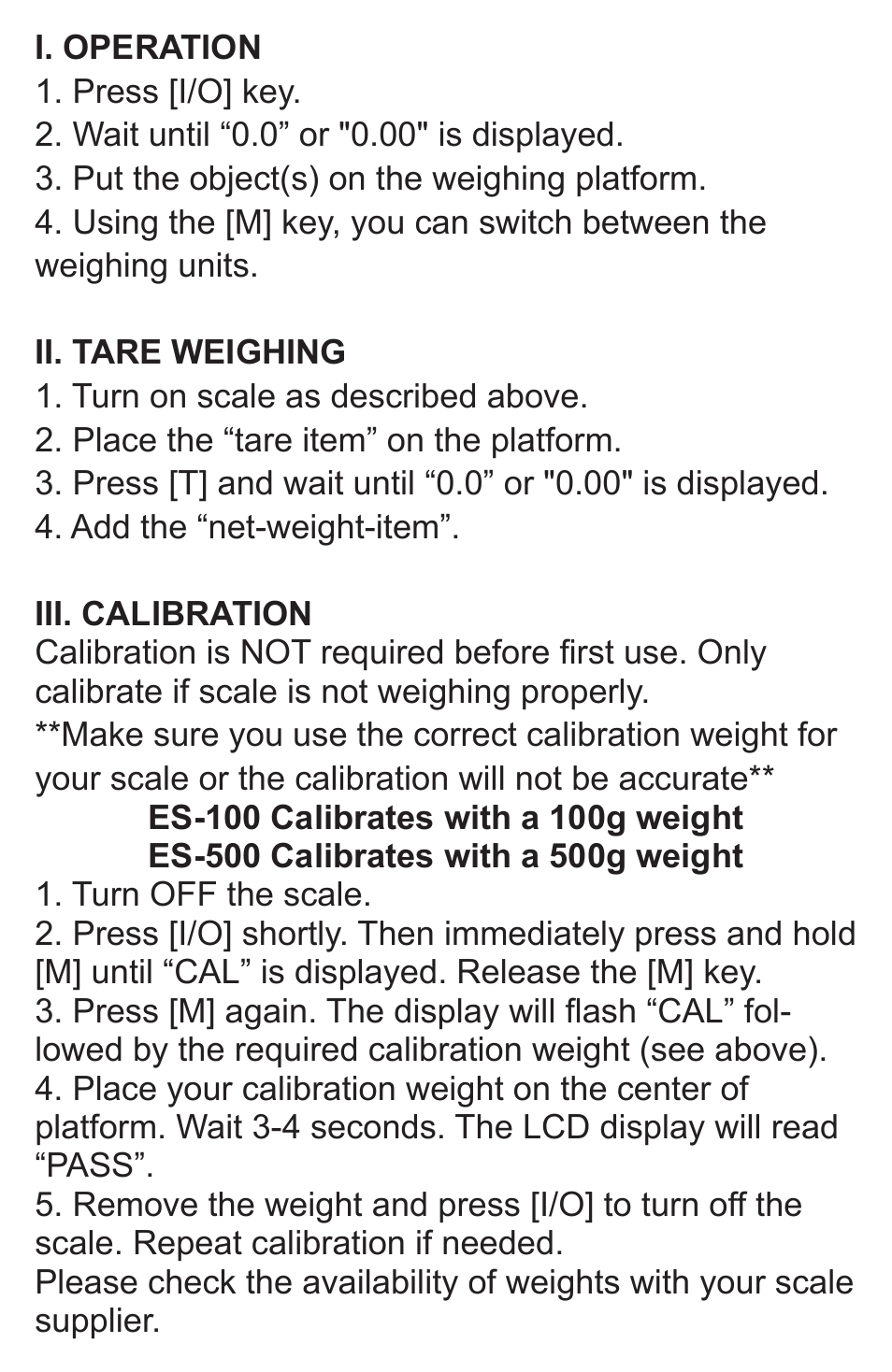 American Weigh Scales (AWS) ES-500 User Manual | Page 3 / 5