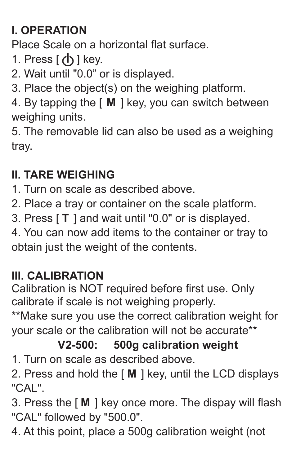 American Weigh Scales (AWS) V2-500 User Manual | Page 3 / 5
