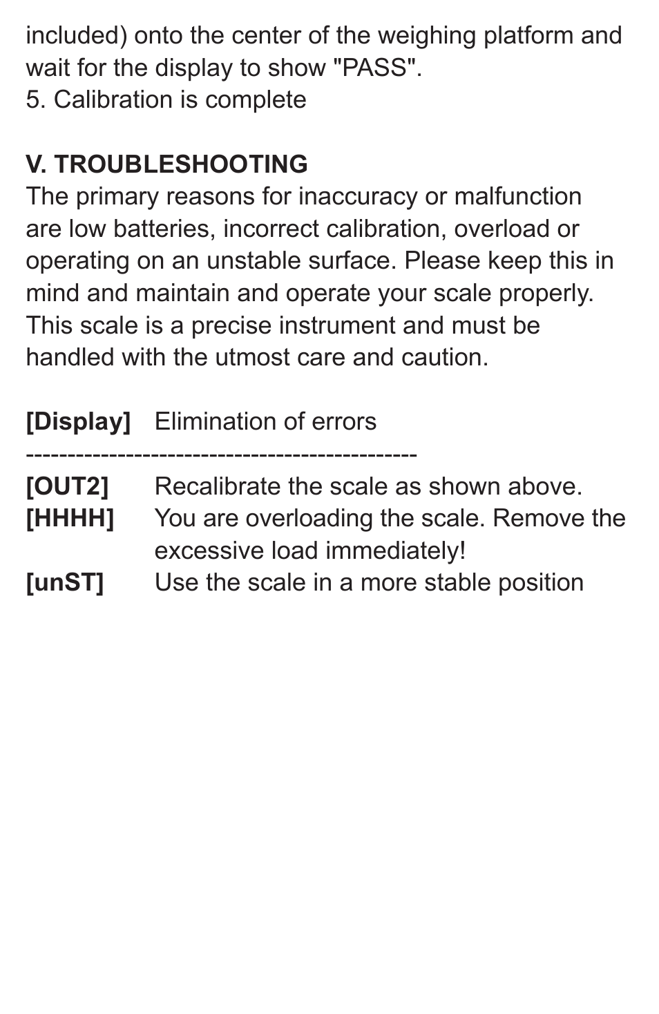 American Weigh Scales (AWS) V2-500 User Manual | Page 4 / 5