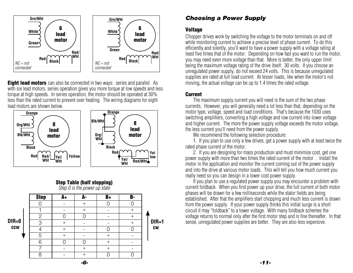 Applied Motion 1030 User Manual | Page 6 / 8