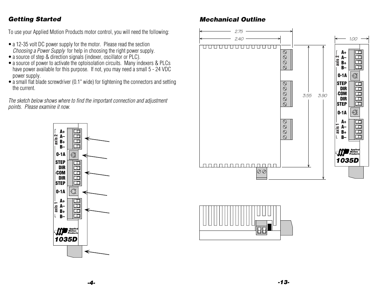 1035d | Applied Motion 1035D User Manual | Page 4 / 8