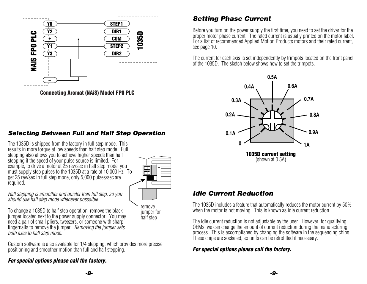 Applied Motion 1035D User Manual | Page 8 / 8