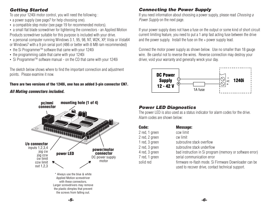 Applied Motion 1240i User Manual | Page 3 / 12