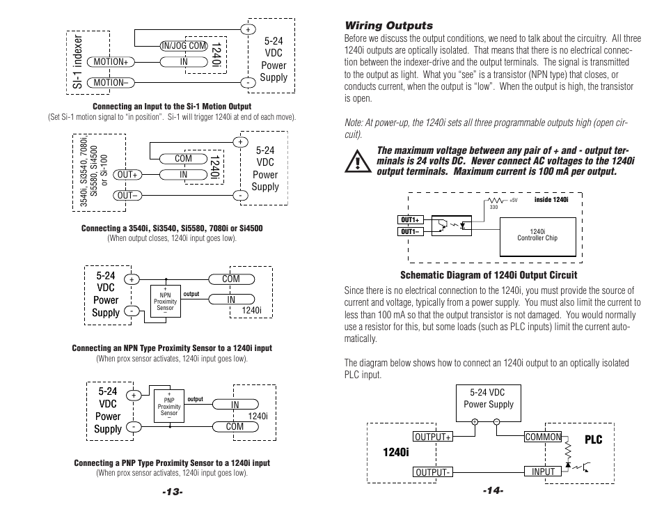 1240i, Si-1 indexer | Applied Motion 1240i User Manual | Page 7 / 12