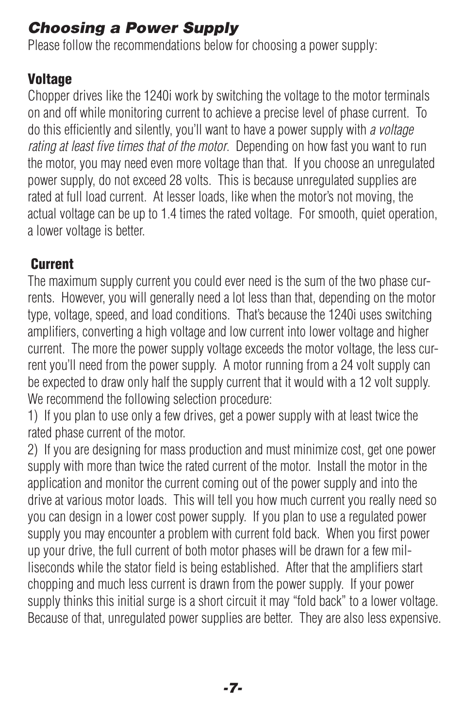 Applied Motion 1240i-485 User Manual | Page 7 / 20