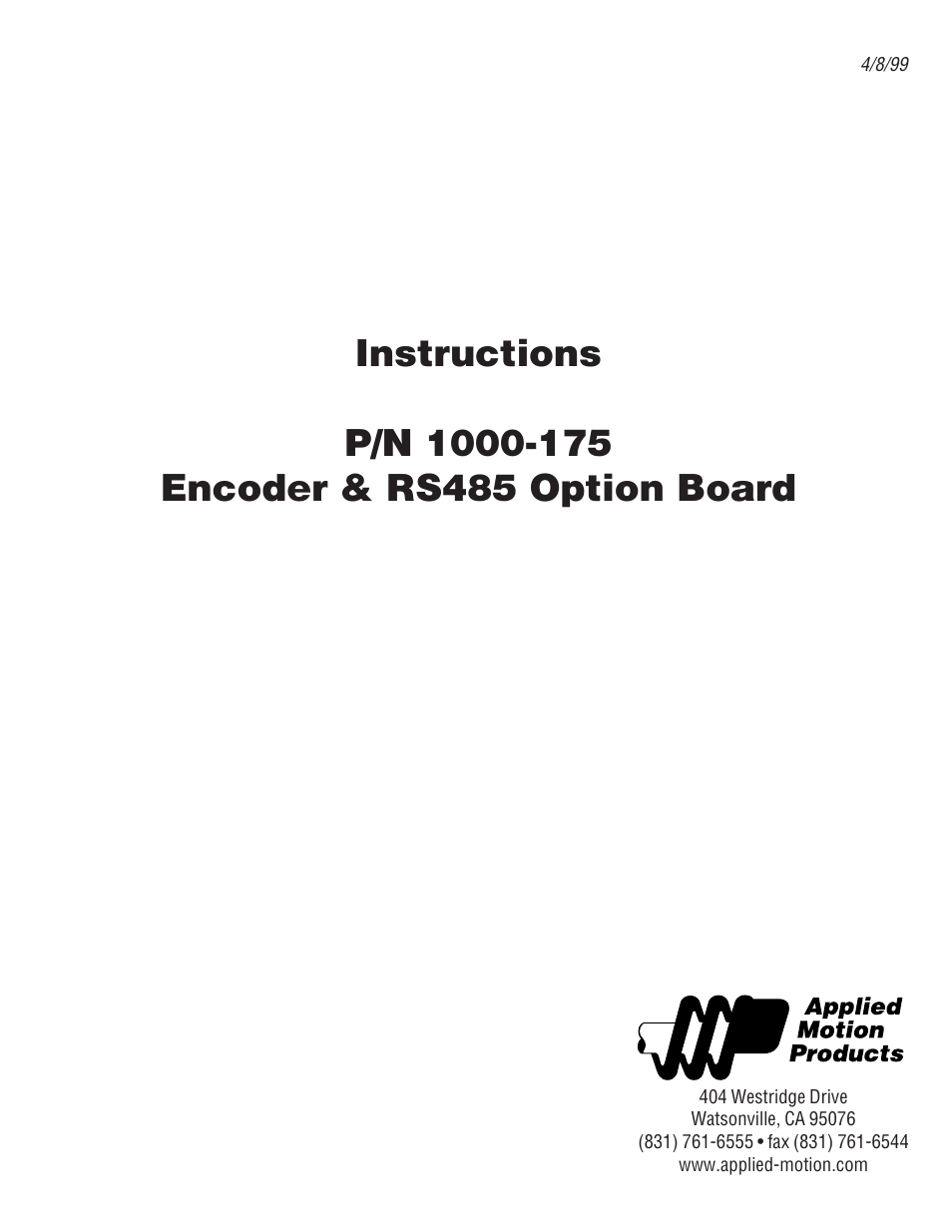 Applied Motion 3540i User Manual | Page 11 / 14