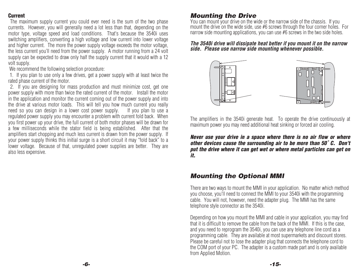 Applied Motion 3540i User Manual | Page 6 / 14