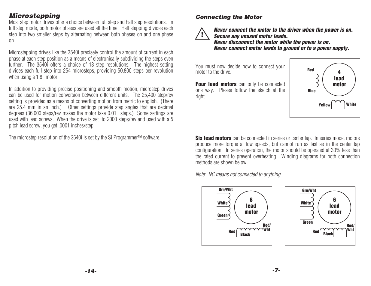 Microstepping | Applied Motion 3540i User Manual | Page 7 / 14