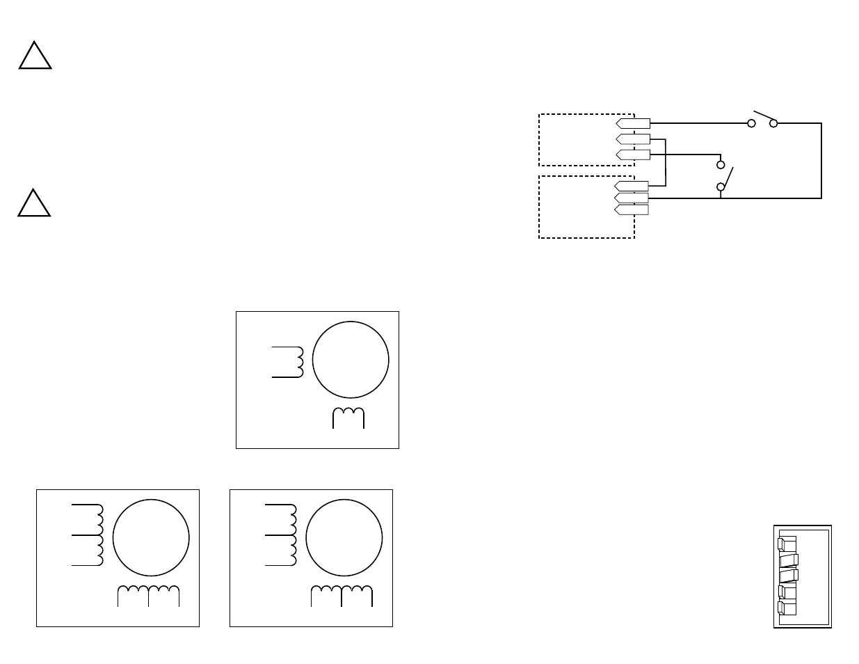 Setting phase current, Using the oscillator with switches & plcs, Run switch (closed=run) direction switch | Applied Motion PDO2035 User Manual | Page 11 / 16