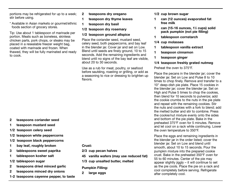 Desserts/ sweet sauces | Cuisinart CBT-500 User Manual | Page 17 / 21