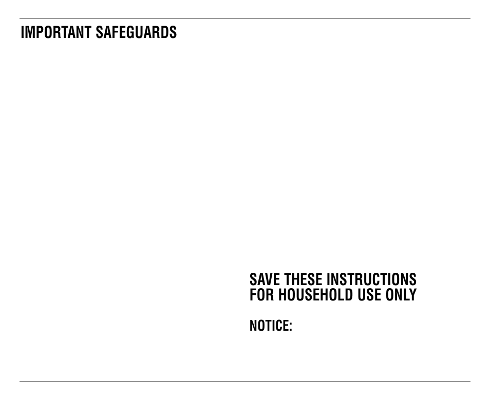 Important safeguards, Save these instructions for household use only, Notice | Cuisinart CBT-500 User Manual | Page 2 / 21